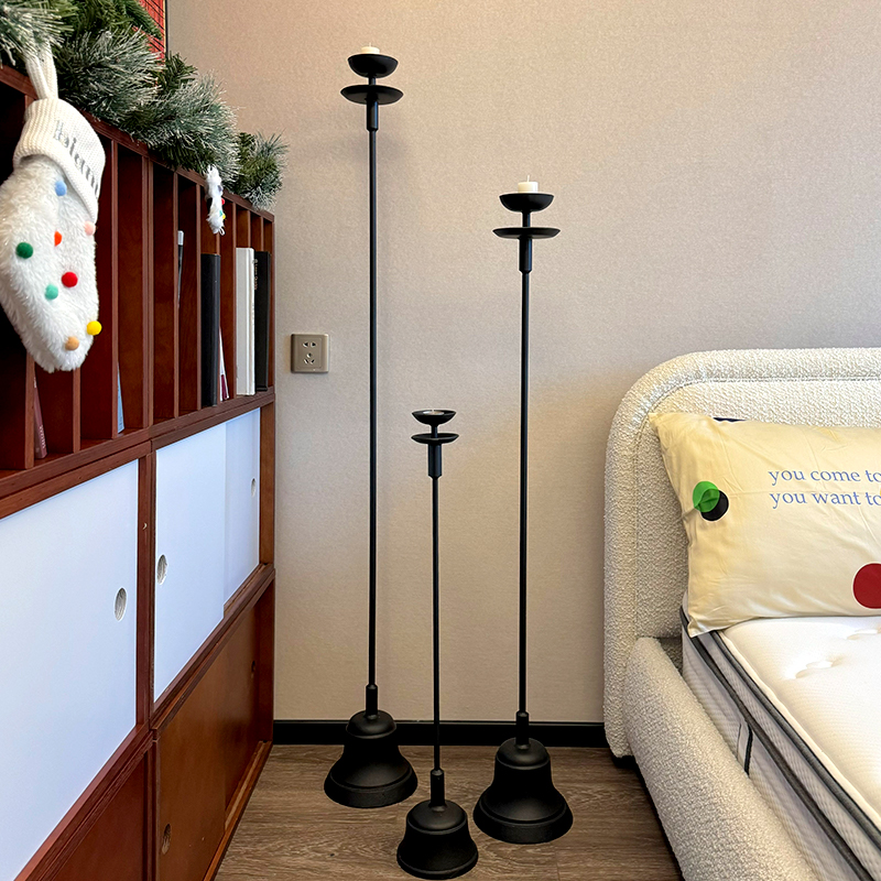 中古侘寂覆古落地灯台小众高级感烛台摆件客厅壁龛气氛围家居装饰