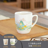 Household ceramic cups, creative mugs for the living room, milk breakfast cups, office drinking cups, Chinese-style tea cups for making tea thumbnail 4