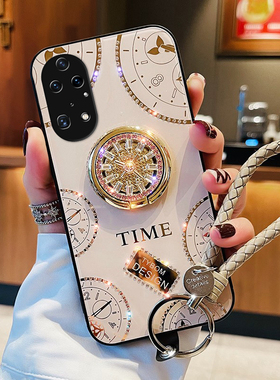 VOKASE 镶钻适用华为p50pro手机壳p50e新款p40保护套限量版高档por女款网红新品高级奢华水钻防摔带支架挂绳