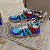 法式 彩色德训鞋 女复古休闲运动鞋 真皮撤柜小众2025新款 华夫阿甘鞋