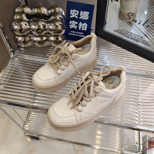 休闲厚底小白鞋女春季百搭休闲鞋
