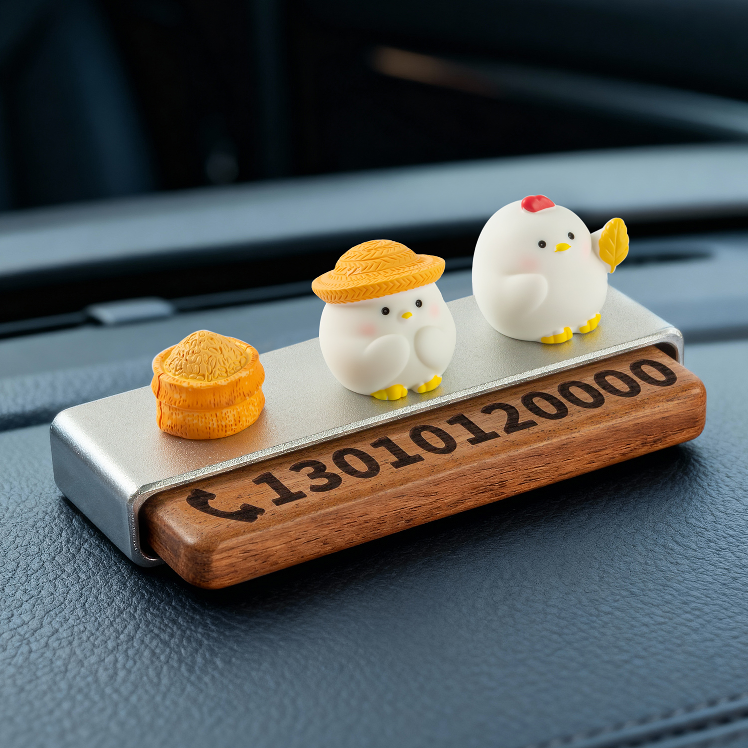 可爱小鸡临时停车电话号码牌