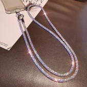 双域时尚 斜挎闪钻亮片手机挂绳女高级感小众户外手机背带挂链绳子旅游出行逛街手机壳链包包挂绳可肩背通用新