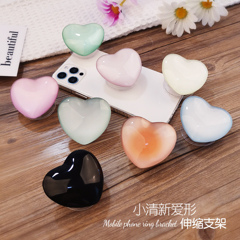 手机折叠支架网红女款伸缩手指扣环立体水晶支撑高级感贴粘贴式手机壳