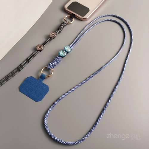 长款斜挎带子彩石龙纹手机挂绳