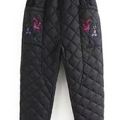 刺绣夹棉老人裤 女冬季 外穿中老年奶奶松紧腰大码