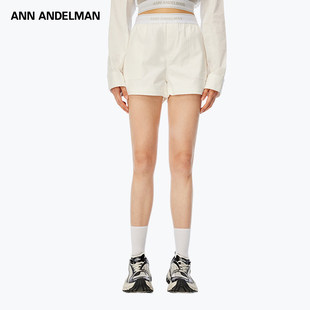 ANDELMAN 白色热裤 织带休闲短裤 新品 显瘦 女2025夏季 ANN