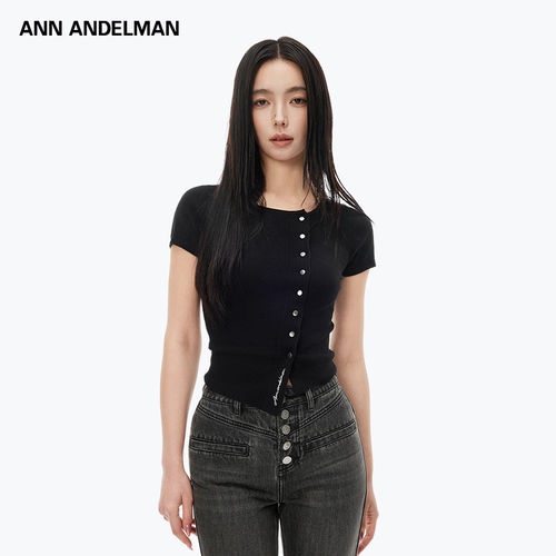 ANNANDELMAN不对称修身小开衫