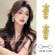 夸张金色花朵耳环小众设计感2025新款 耳饰女轻奢高级感耳钉827