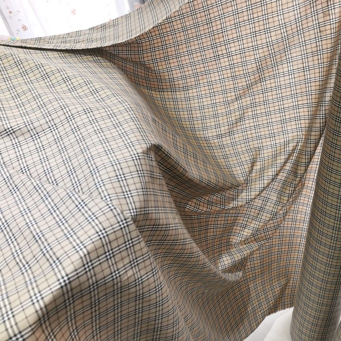 服装diy布料热卖手工diy经典咖底红线格子棉布服装衬衣裙子面料