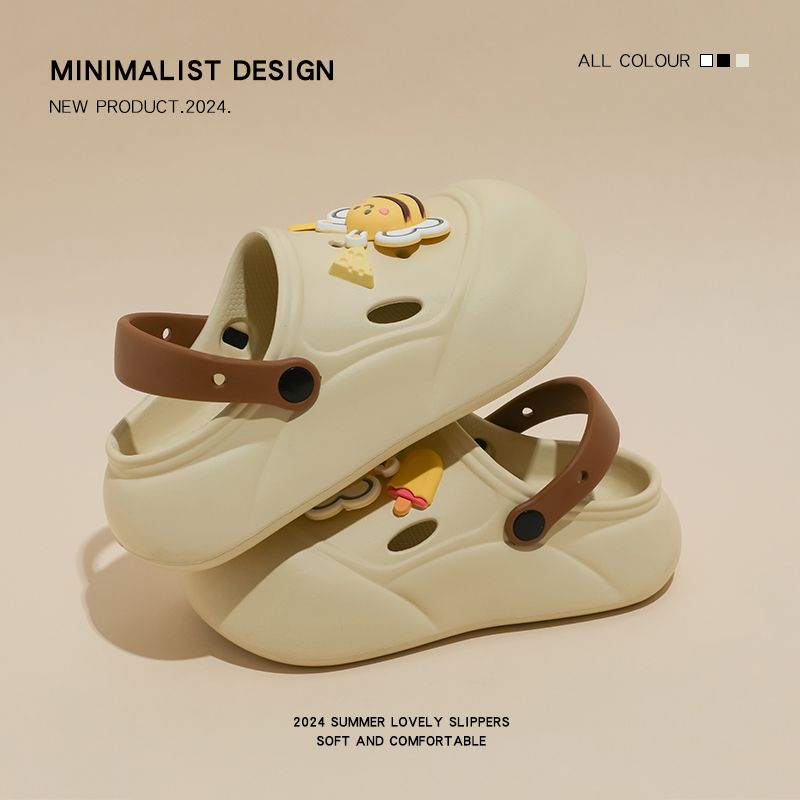 春笑小蜜蜂洞洞鞋女可爱两穿