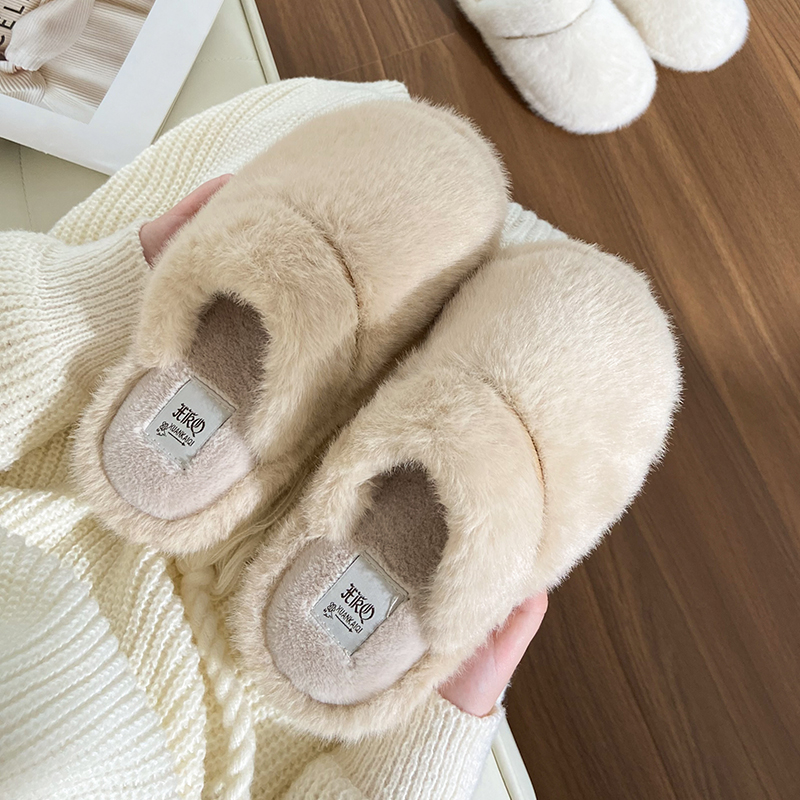 棉拖鞋女士冬季2024新款居家室内厚底保暖地板拖毛绒拖鞋秋冬月子