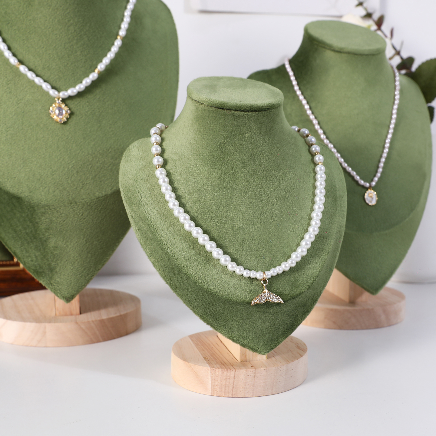 实木项链展示架人像模特首饰架