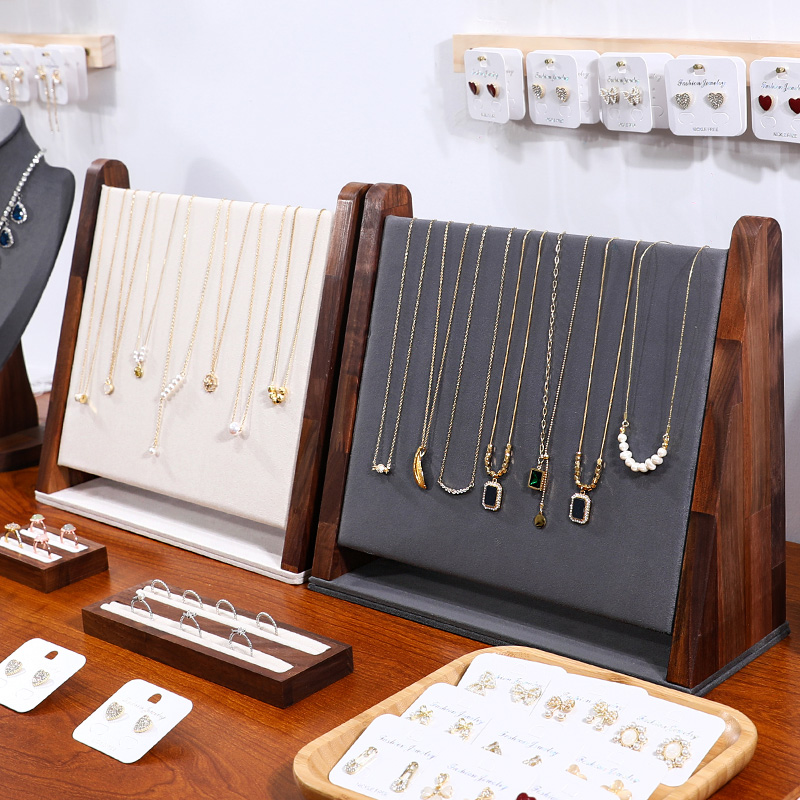 胡桃木项链展示架饰品道具