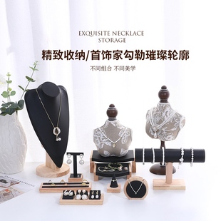 项链展示架人像模特脖子首饰架吊坠耳环手串摆摊橱窗陈列摆件道具