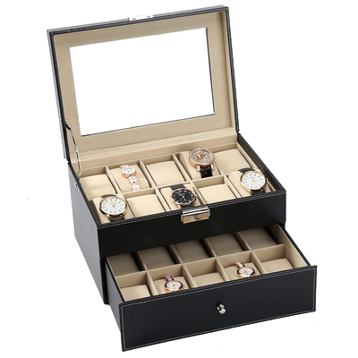双层大容量手表首饰收纳盒