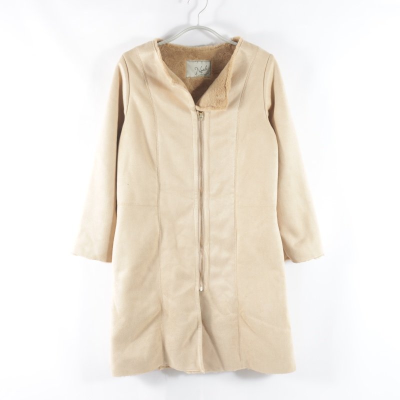 日单新款通勤百搭V领拉链直筒显瘦女纯色时尚中长加绒麂皮绒外套,女装/女士精品,短外套,淘宝优惠券,粉丝福利购,淘宝优惠卷