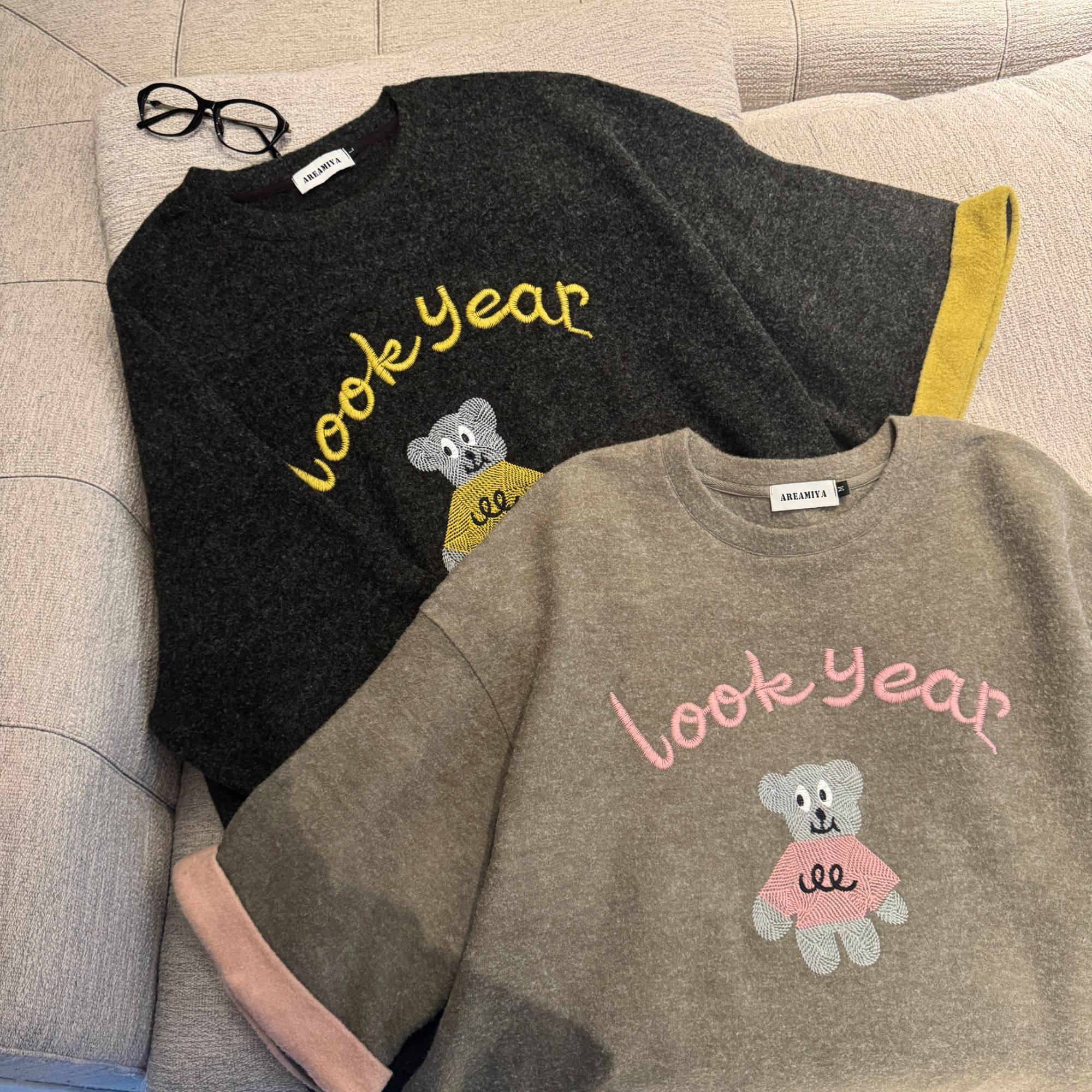 【小熊日记】女款潮牌大版型撞色绣花小熊7分袖T恤CP698,女装/女士精品,民族服装/舞台装,淘宝优惠券,粉丝福利购,淘宝优惠卷