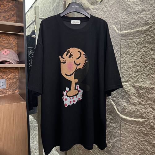 【卡通印花】早秋新款女装大版宽松潮流休闲圆领短袖T恤CP1334