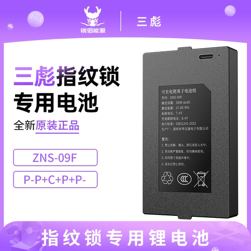 三彪名派指纹锁锂电池P60S