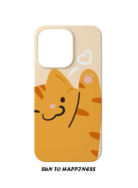 原创可爱萌系猫咪适用苹果16PROMAX手机壳菲林iphone15plus软壳14趣味萌宠13卡通治愈日韩简约全包二合一