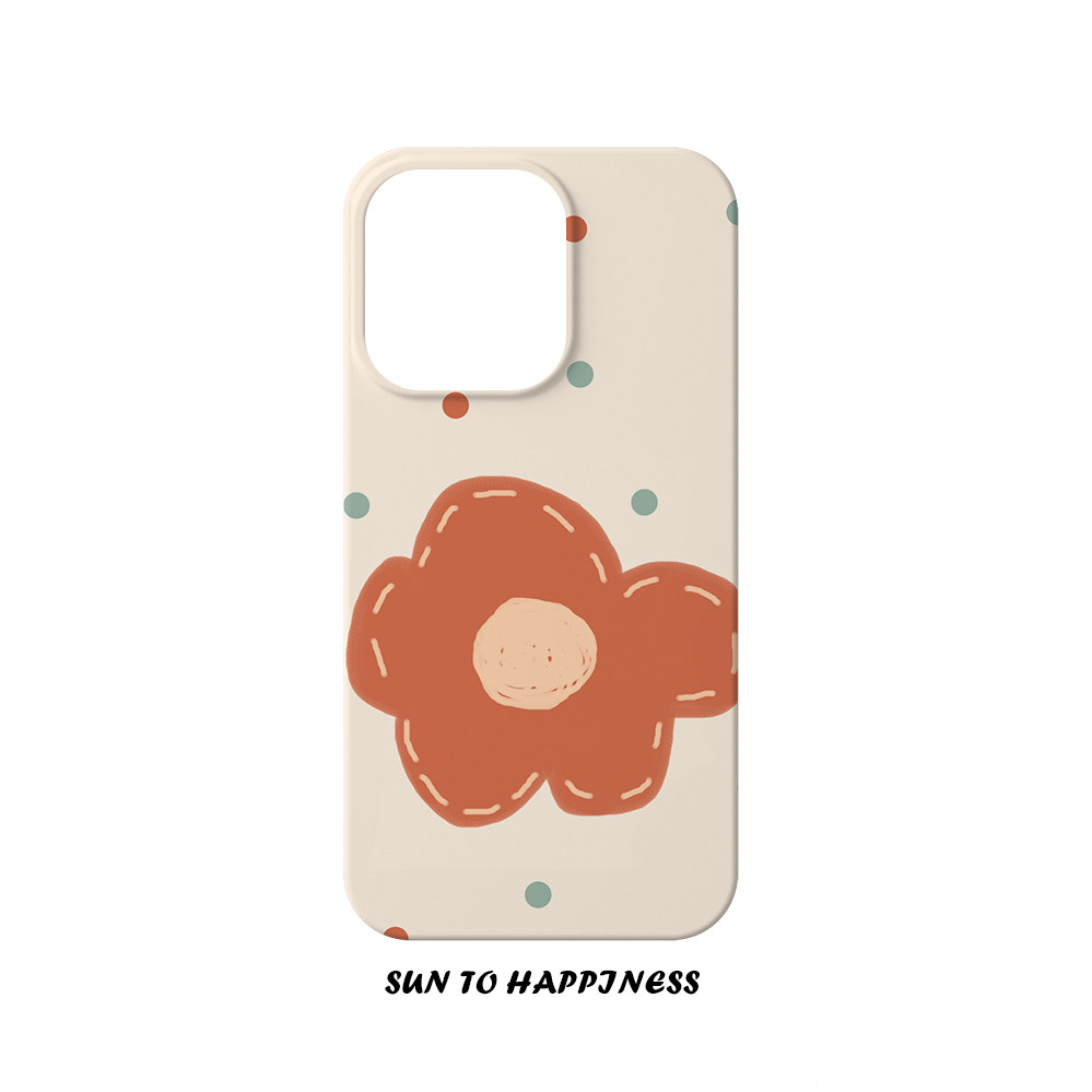 原创日韩文艺大红花波点适用苹果17PROMAX菲林手机壳iphone16plus软壳15可爱简约14少女治愈全包二合一