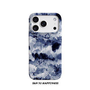 原创马年抽象烟雨墨艺术适用苹果17PROMAX菲林手机壳iphone16plus软壳15小众中性潮流14时尚男生全包二合一