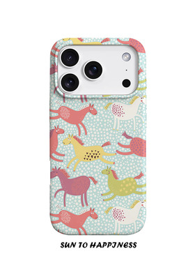 马年限定原创梦幻可爱马适用苹果17PROMAX菲林手机壳iphone16plus软壳15趣味萌系14日韩卡通全包多巴胺二合一