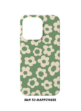 日韩绿色小清新插画适用苹果17PROMAX菲林手机壳iphone16plus15pro13mini大孔磨砂简约个性全包亮面奔向姓胡