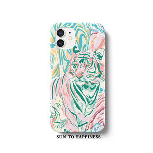 原创设计老虎年适用苹果16PROMAX手机壳半包边磨砂iphone15plus14菲林12mini菲林全包精孔亮面小众个性中国风