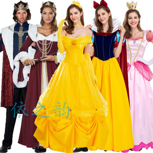 童话人物白雪公主裙子成人迪士尼王子服装国王侍卫披风女恶毒皇后