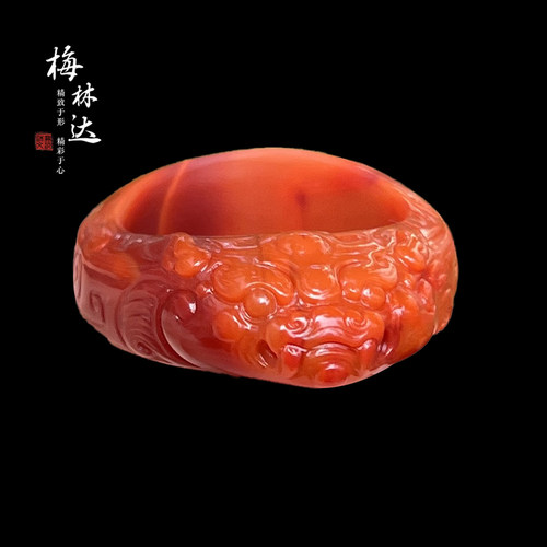 梅林达旗舰店天然南红玛瑙戒指