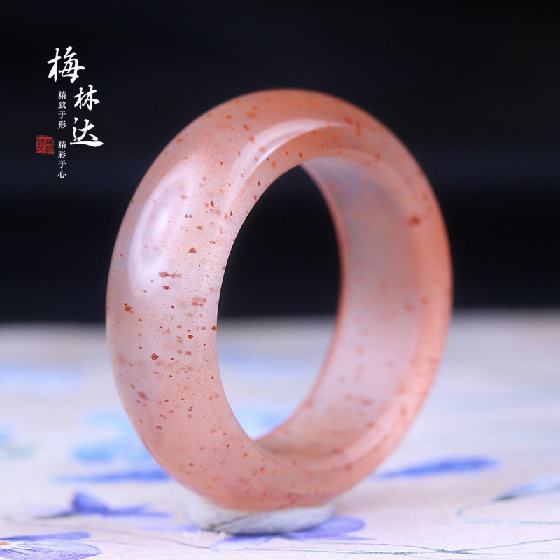梅林达旗舰店天然南红玛瑙指环