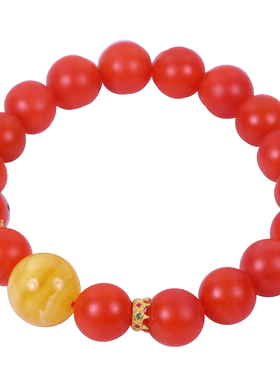 梅林达男女南红单圈设计款手串