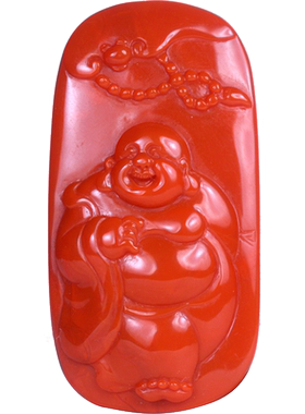 梅林达男女南红玛瑙弥勒佛吊坠