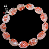 瑞璃 Melinda 梅林达 天然南红玛瑙手串冰飘俏色生财有鹿玉手链