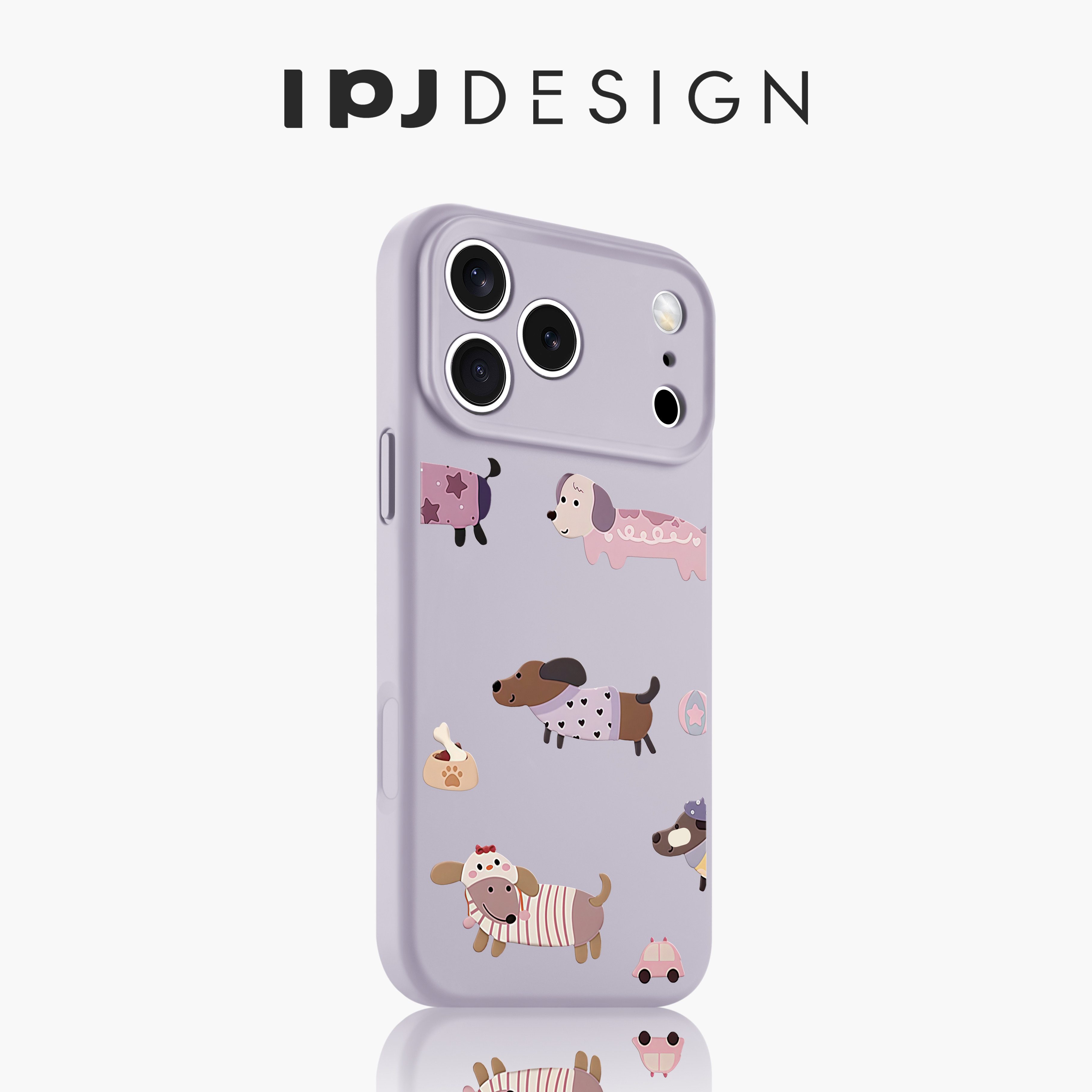 IPJ夏日简约卡通可爱腊肠狗手机壳17适用于iphone16promax苹果15PRO安卓手机壳华为mate手机壳OPP