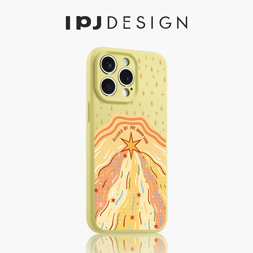 IPJ简约INS星星火山液态手机壳17适用于iphone16promax苹果15PRO手机壳13卡通14套12硅胶防摔