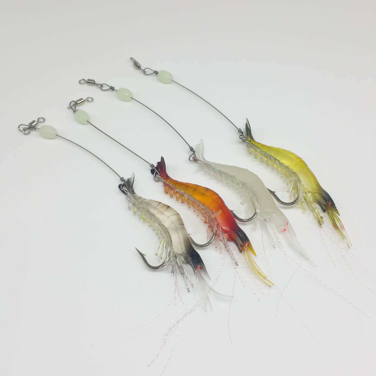 假饵带夜光路亚软虾仿生虾鲈鱼淡水海钓仿真软饵草虾黑鱼翘嘴鱼饵