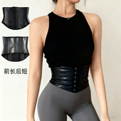 亮皮暴汗沙漏束腰收腹带健身训练深蹲护腰产后塑形针对性塑身腰封