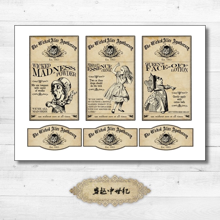 爱丽丝梦游仙境文艺书签明信片