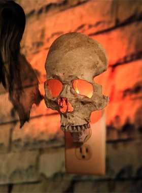 恐怖骷髅头万圣节鬼屋装饰灯