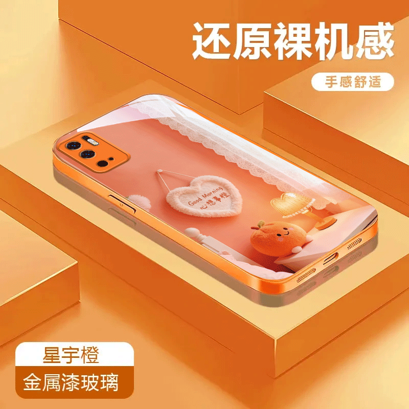 心想事成适用于红米note10 5G金属漆玻璃壳卡通10Pro潮流可爱保护套手机壳防摔全包彩绘