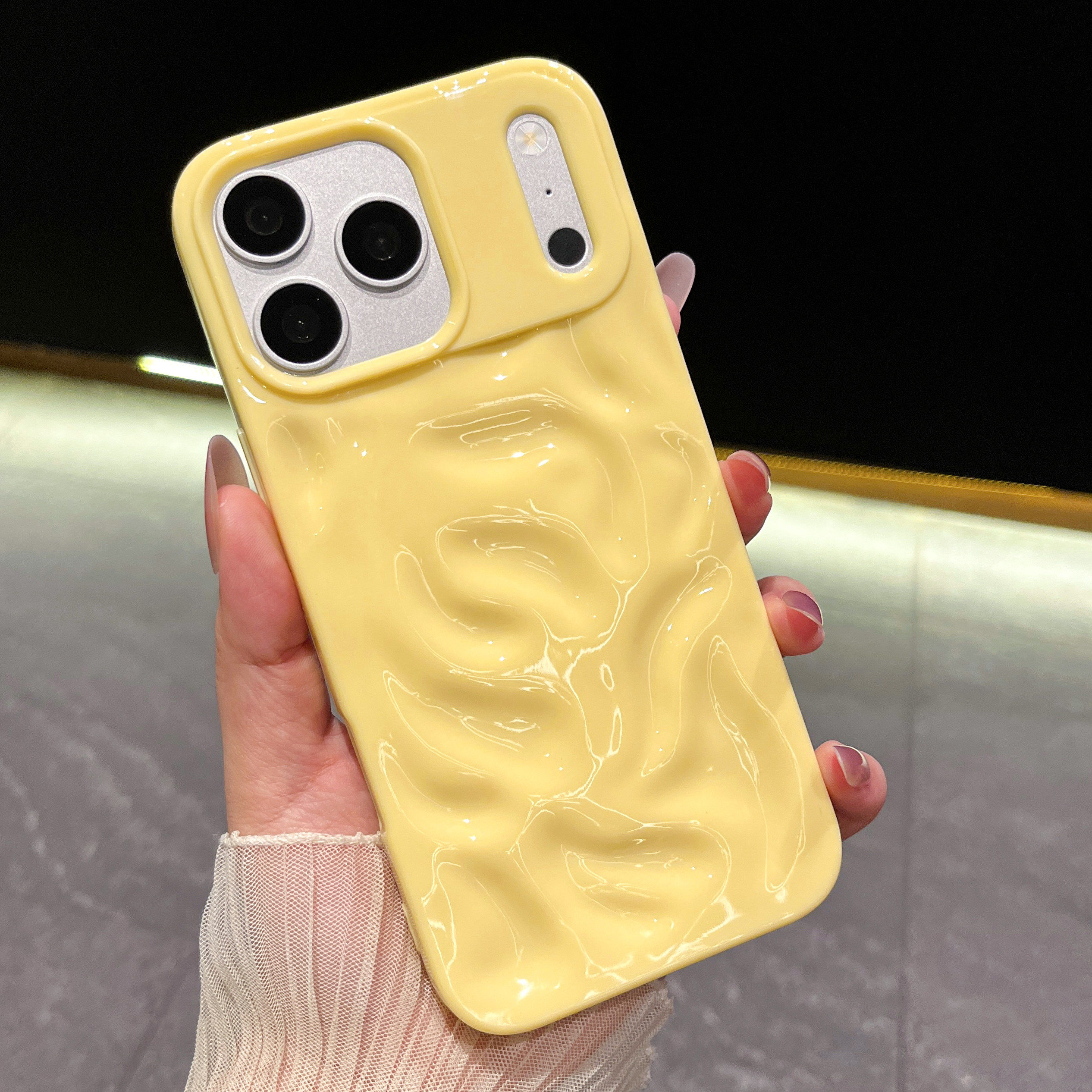 高级感多巴胺立体陨石纹创霸适用苹果17promax手机壳新款外壳iphone16Pro小众15Plus女款全包防摔14por保护套