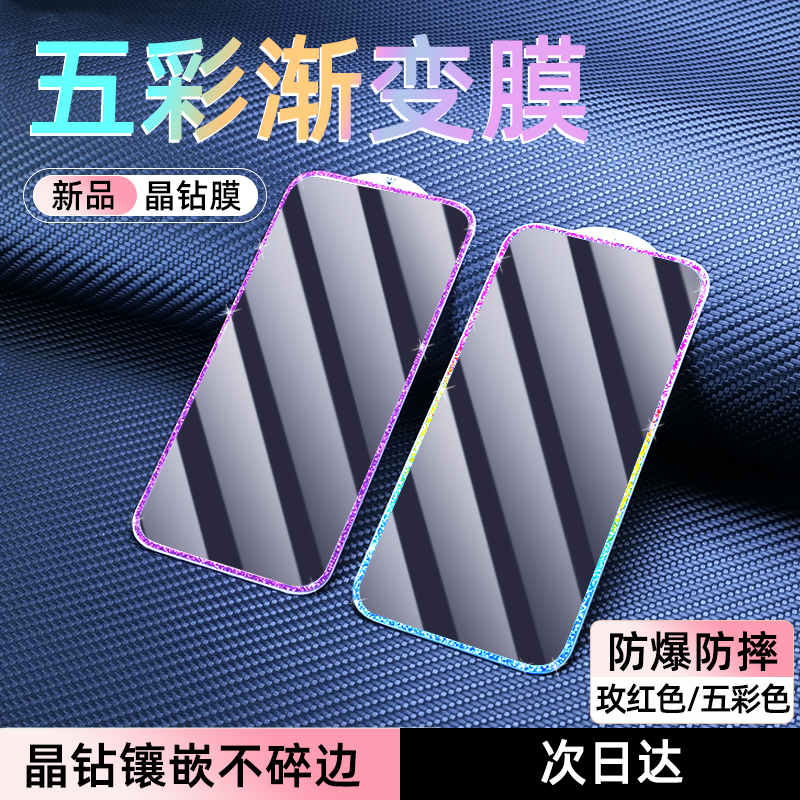 适用苹果系列晶钻钢化膜