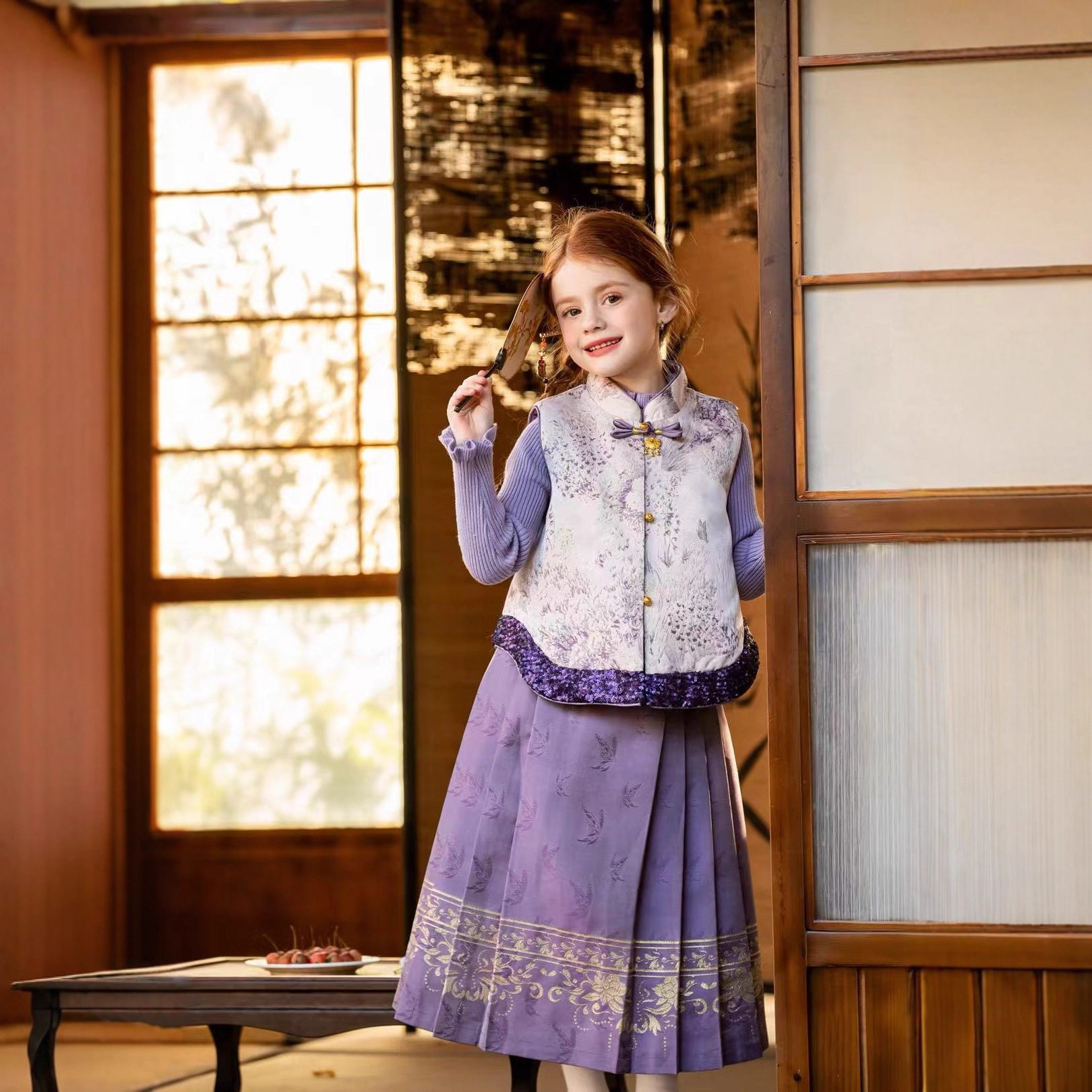 女童加厚马面裙套装冬季新中式女宝国风汉服儿童冬装拜年服三件套,童装/婴儿装/亲子装,汉服,淘宝优惠券,粉丝福利购,淘宝优惠卷