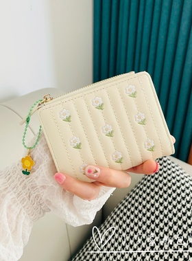 皮夹钱包女学生少女可爱小清新迷你小巧精致拉链多卡位卡包一体包