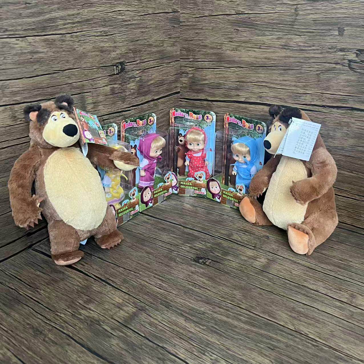 正品simba玛莎和熊毛绒玩具