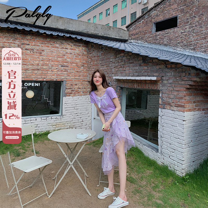 新款蝴蝶结上衣设计感短袖t恤