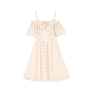 Palglg白色连衣裙女装夏季肌理感吊带裙2023年新款高级感短款裙子